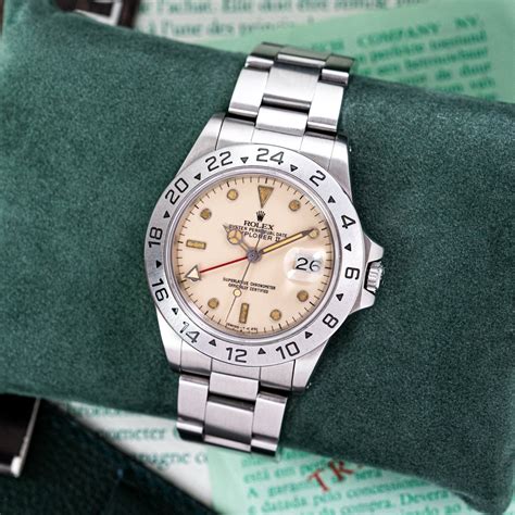 rolex explorer ii 16550 cream dial|rolex explorer ii diamond bezel.